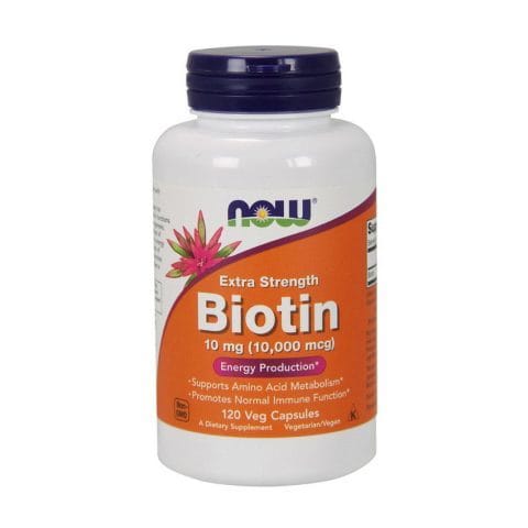 NOW Biotin 10,000 mcg extra strength (120 veg caps)