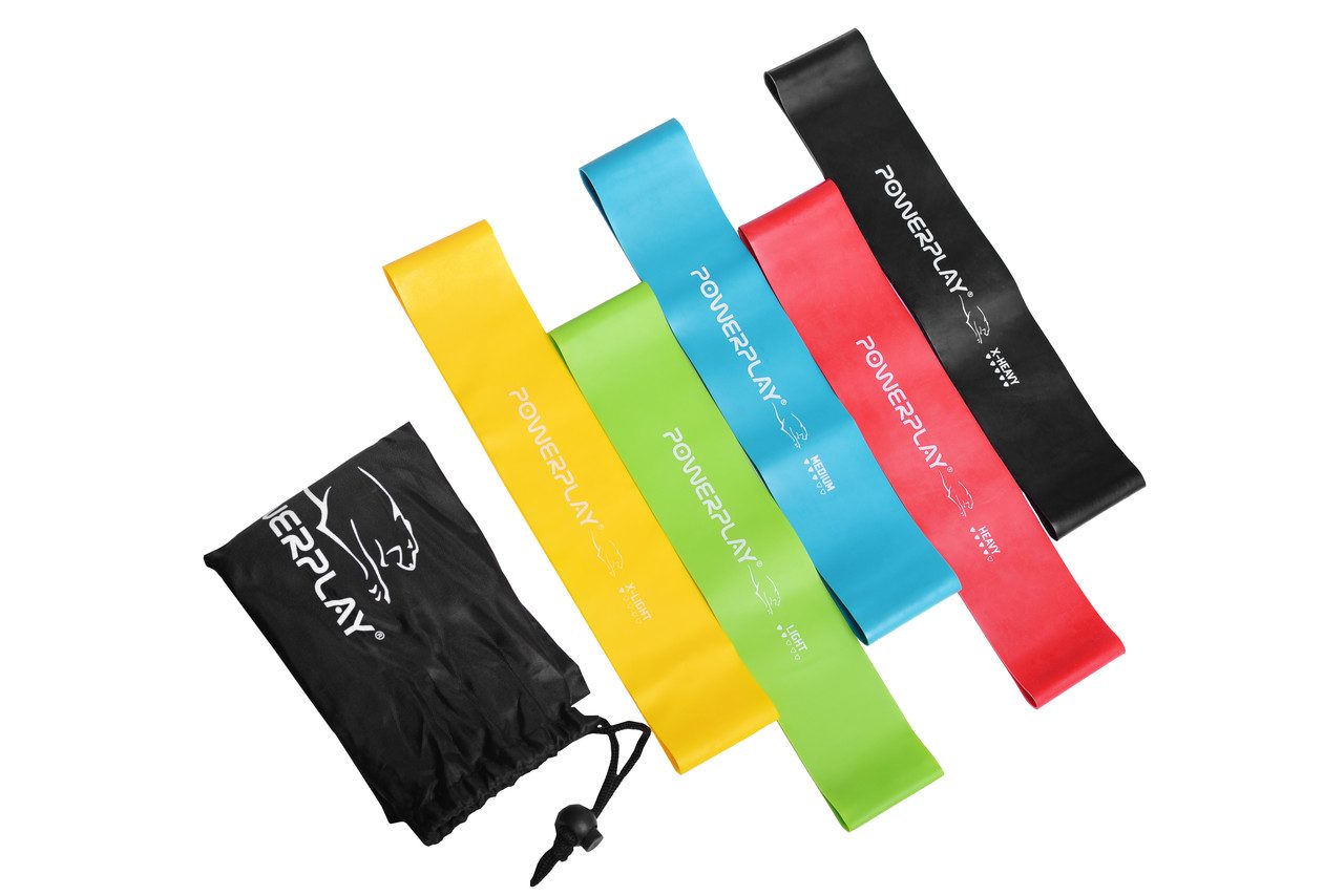 Резинки для фітнесу PowerPlay 4113 Mini Power Band Set набір із 5 шт. (від 1 до 20 кг)