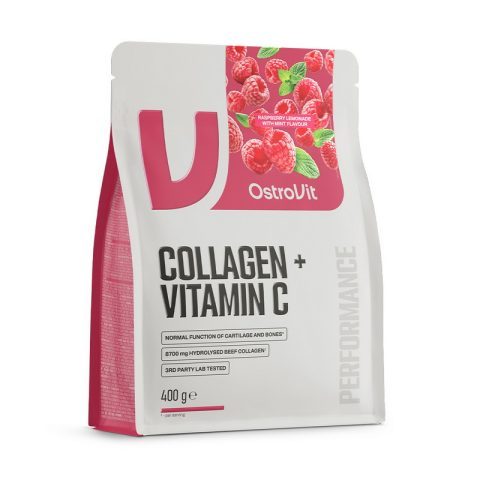 OstroVit Collagen + Vitamin C (400 g, raspberry lemonade with mint)