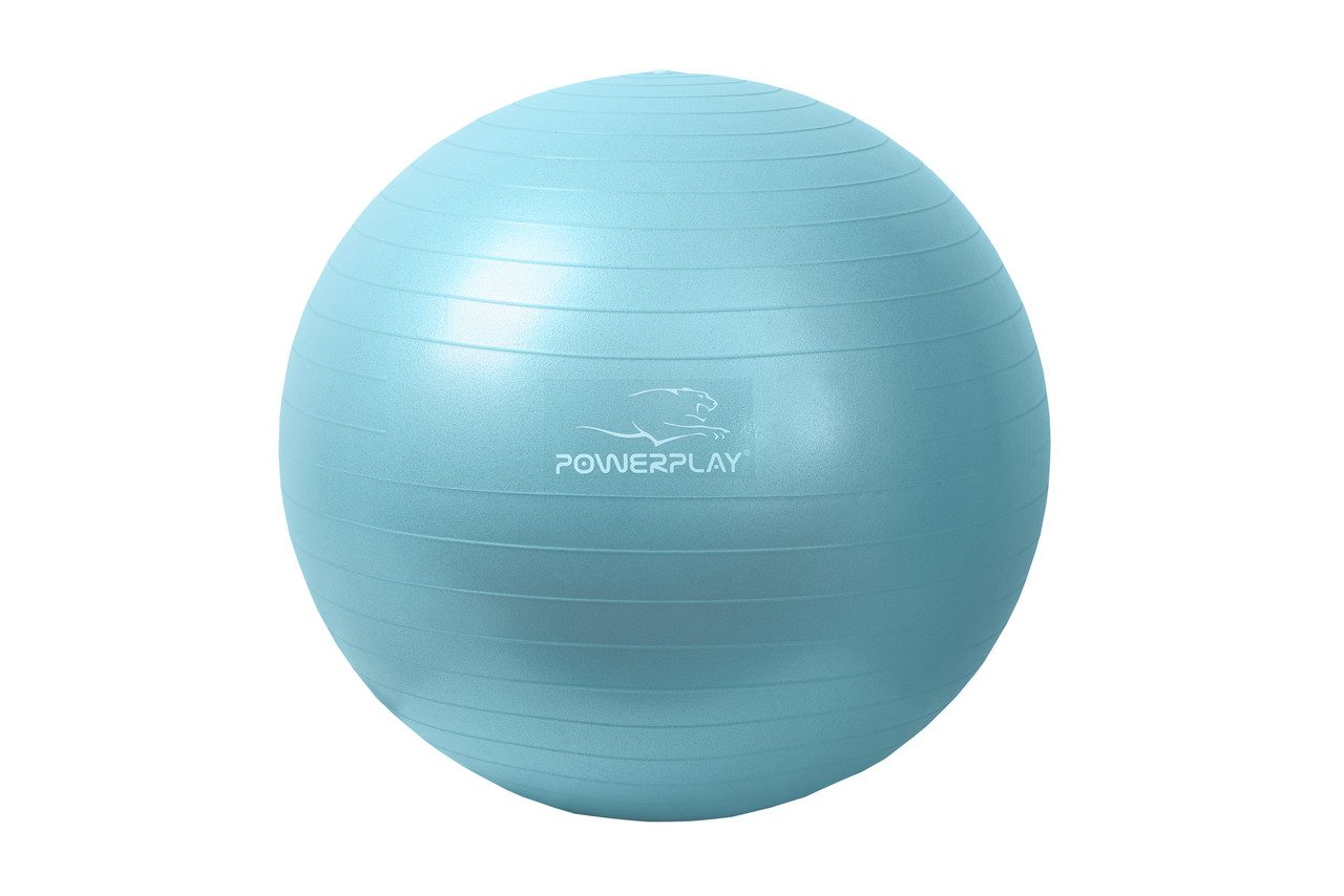 М’яч для фітнесу (фітбол) PowerPlay 4001 Ø65 cm Gymball М’ятний + помпа