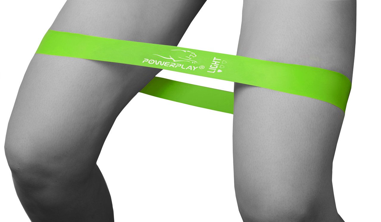 Резинка для фітнесу PowerPlay 4114 Mini Power Band 0.8мм. Light Зелена (5-8кг)
