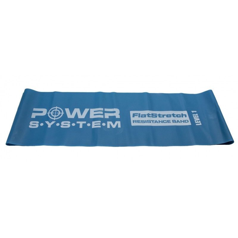 Стрічка-еспандер для спорту та реабілітації Power System PS-4121 Flat Stretch Band Level 1 Blue (1-2,5кг.)