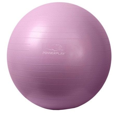 М’яч для фітнесу (фітбол) PowerPlay 4001 Ø75 cm Gymball Фіолетовий + помпа