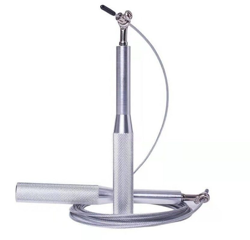 Скакалка швидкісна на підшипниках алюмінієва PowerPlay 4207 Elite Jump Rope Срібна (3m.)