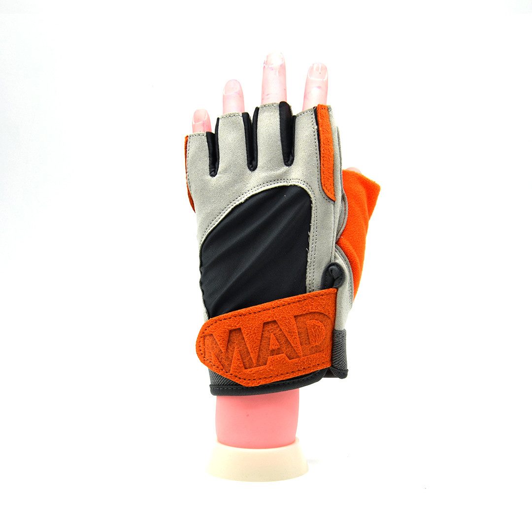 Рукавички для фітнесу MadMax MFG-850 Crazy Grey/Orange XXL