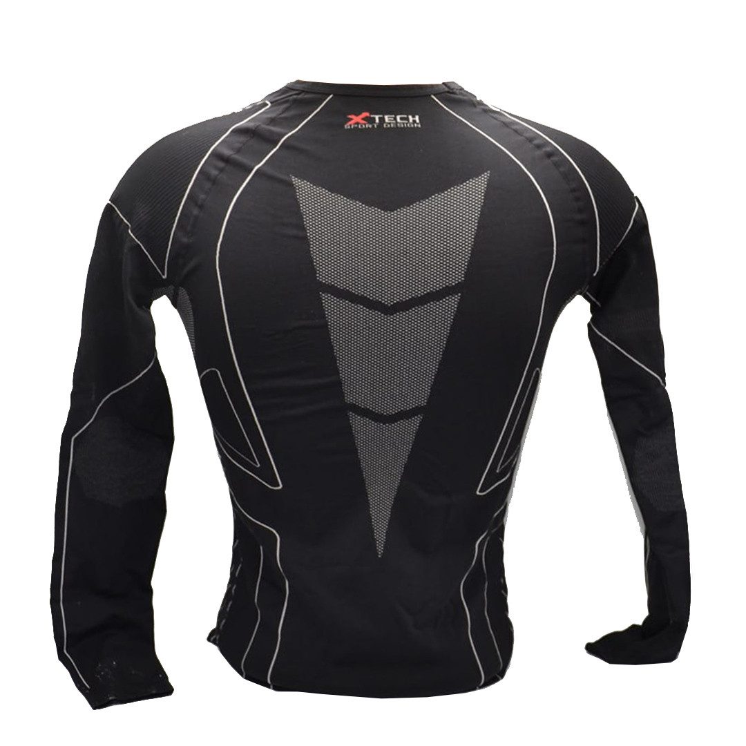 Термокофта (лонгслів) X TECH Maglia Race 3 Munica Lunga giroc Nero XXL/XXXL Чорна