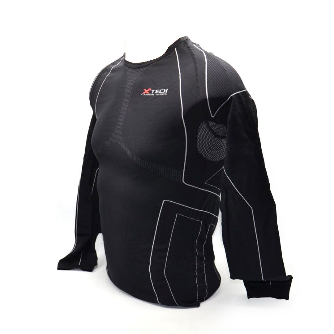Термокофта (лонгслів) X TECH Maglia Race 3 Munica Lunga giroc Nero XXL/XXXL Чорна