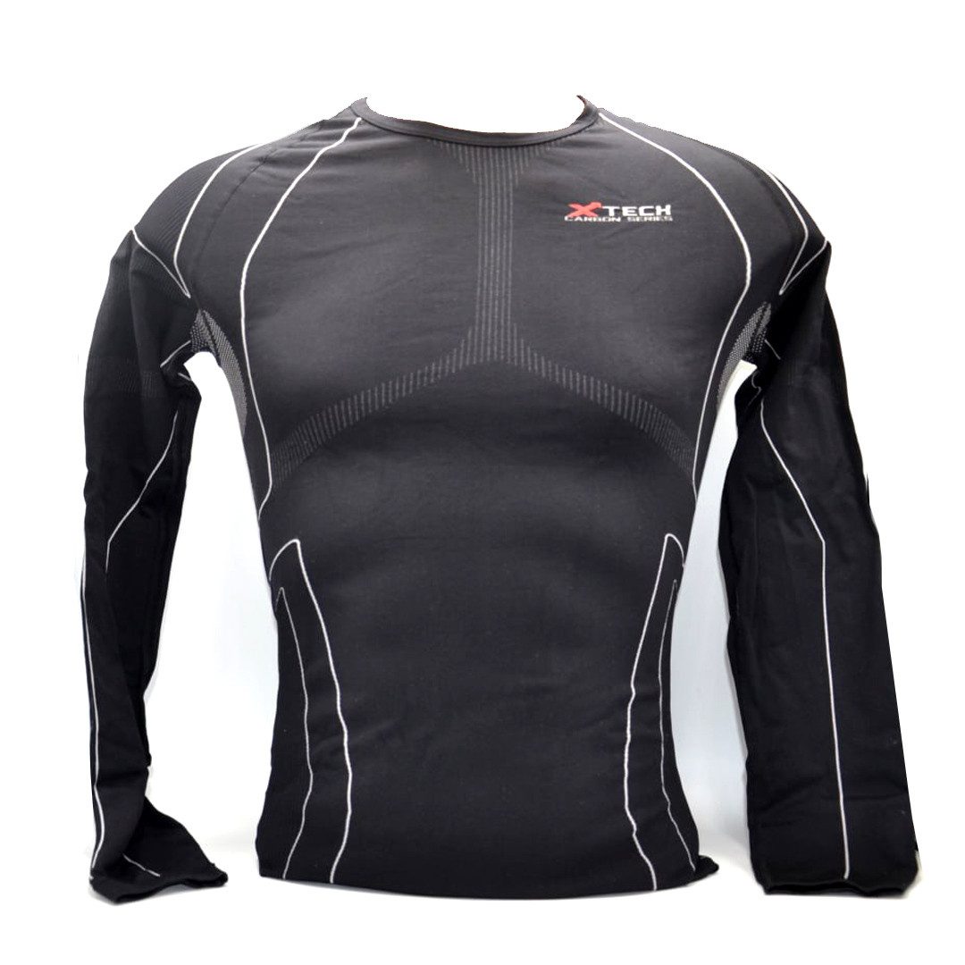 Термокофта (лонгслів) X TECH Maglia Race 3 Munica Lunga giroc Nero XXL/XXXL Чорна