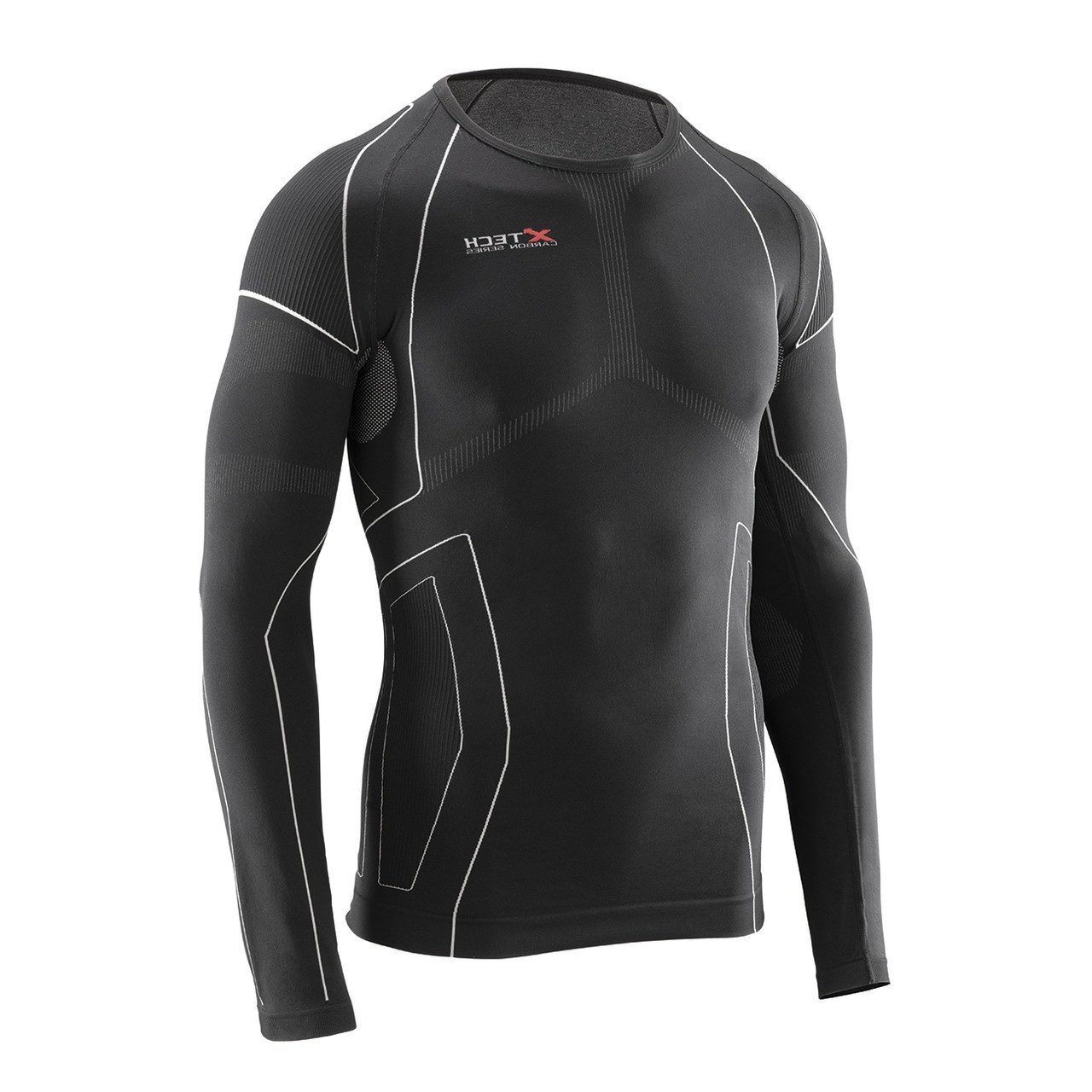 Термокофта (лонгслів) X TECH Maglia Race 3 Munica Lunga giroc Nero XXL/XXXL Чорна