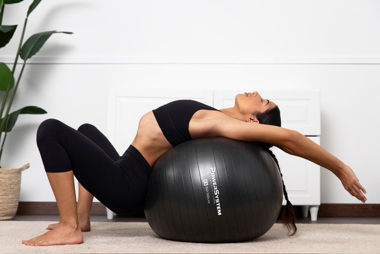М’яч для фітнесу (фітбол) Power System PS-4013 Ø75 cm PRO Gymball Black