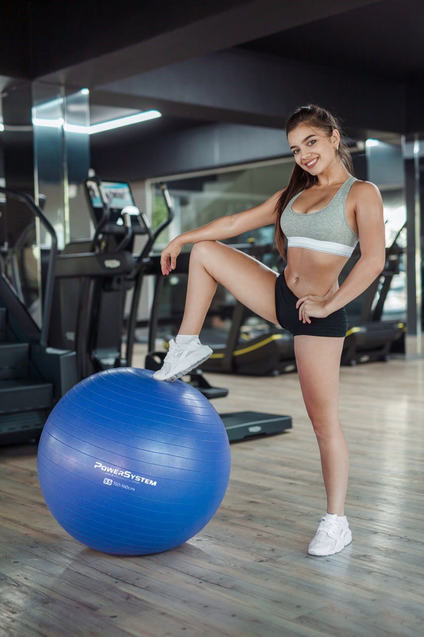 М’яч для фітнесу (фітбол) Power System PS-4018 Ø85 cm PRO Gymball Blue