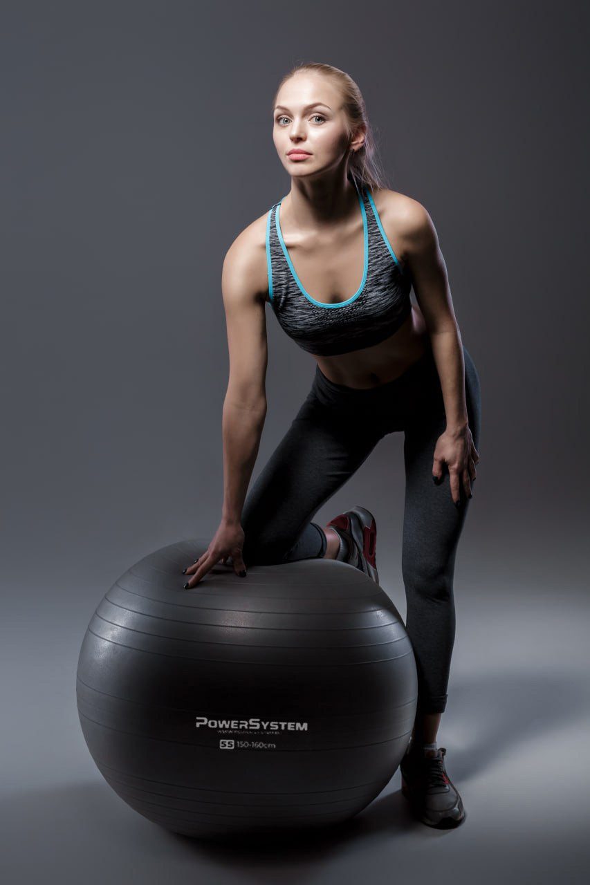 М’яч для фітнесу (фітбол) Power System PS-4013 Ø75 cm PRO Gymball Black