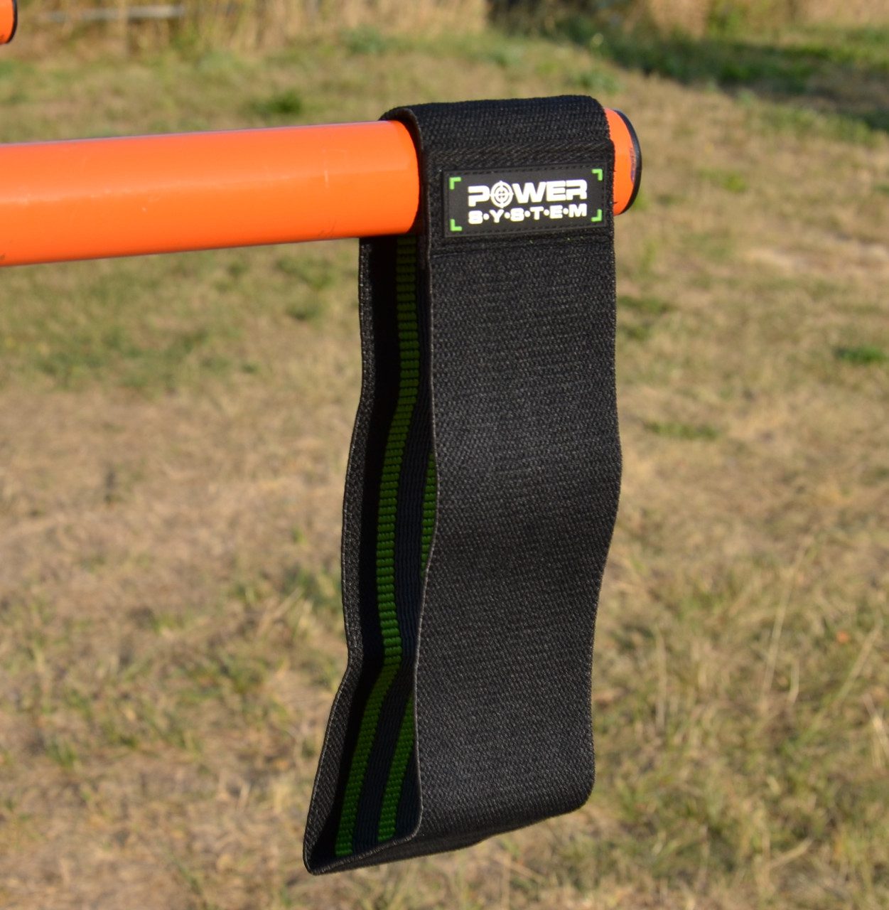 Тканева гумка для фітнесу та спорту Power System PS-4092 Booty Band LVL 2 Black/Green (d_80 см. навантаження 12-16кг.)
