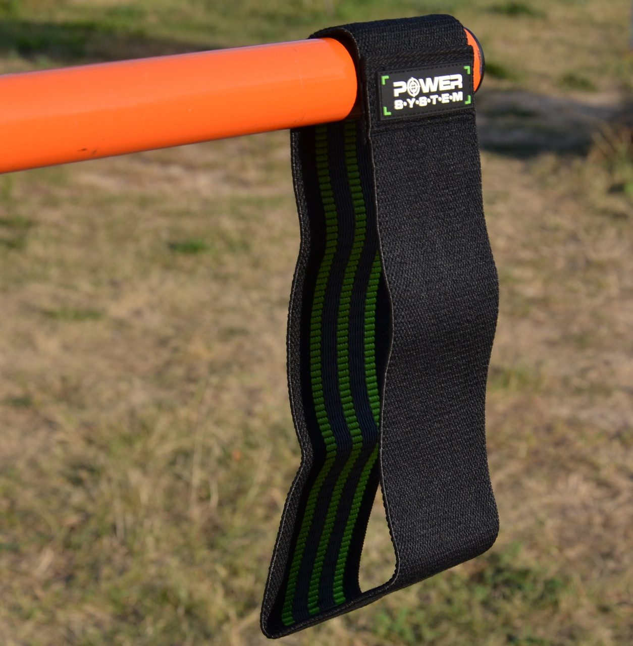 Тканева гумка для фітнесу та спорту Power System PS-4092 Booty Band LVL 2 Black/Green (d_80 см. навантаження 12-16кг.)