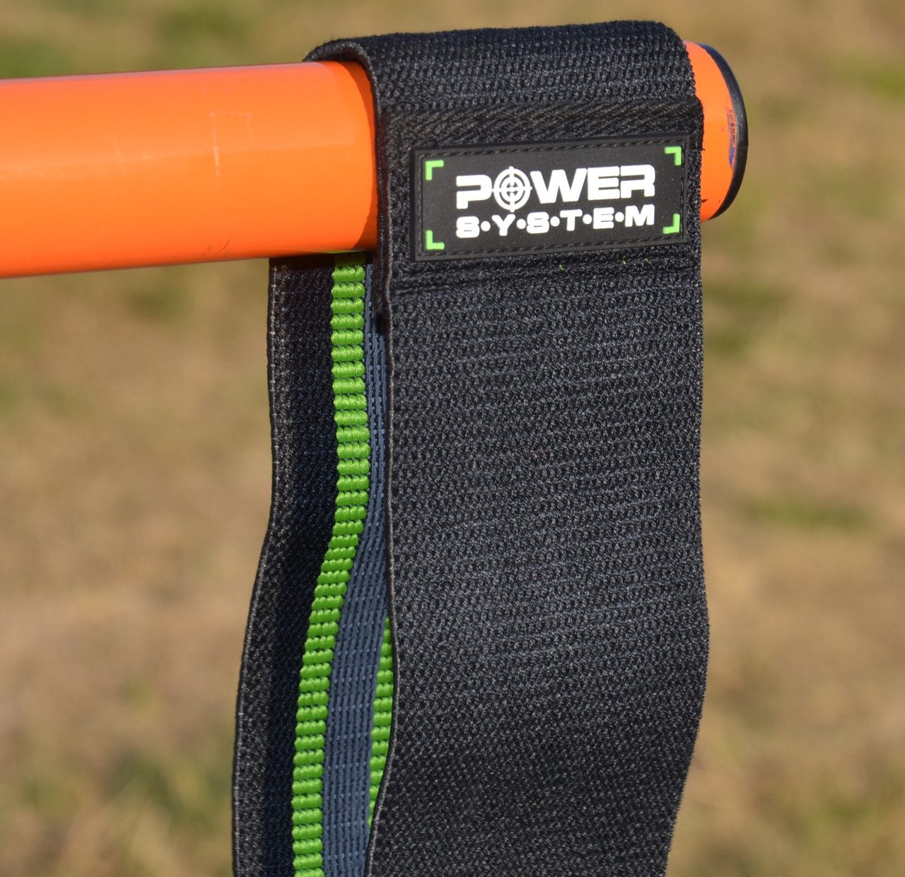 Тканева гумка для фітнесу та спорту Power System PS-4092 Booty Band LVL 2 Black/Green (d_80 см. навантаження 12-16кг.)
