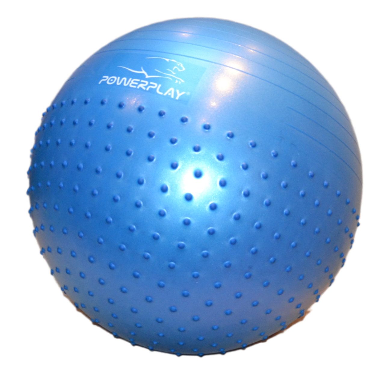 М’яч для фітнесу (фітбол) напівмасажний PowerPlay 4003 Ø65 cm Gymball Синій + помпа
