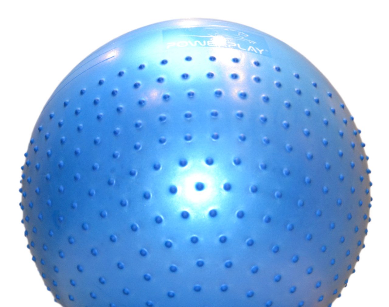 М’яч для фітнесу (фітбол) напівмасажний PowerPlay 4003 Ø65 cm Gymball Синій + помпа
