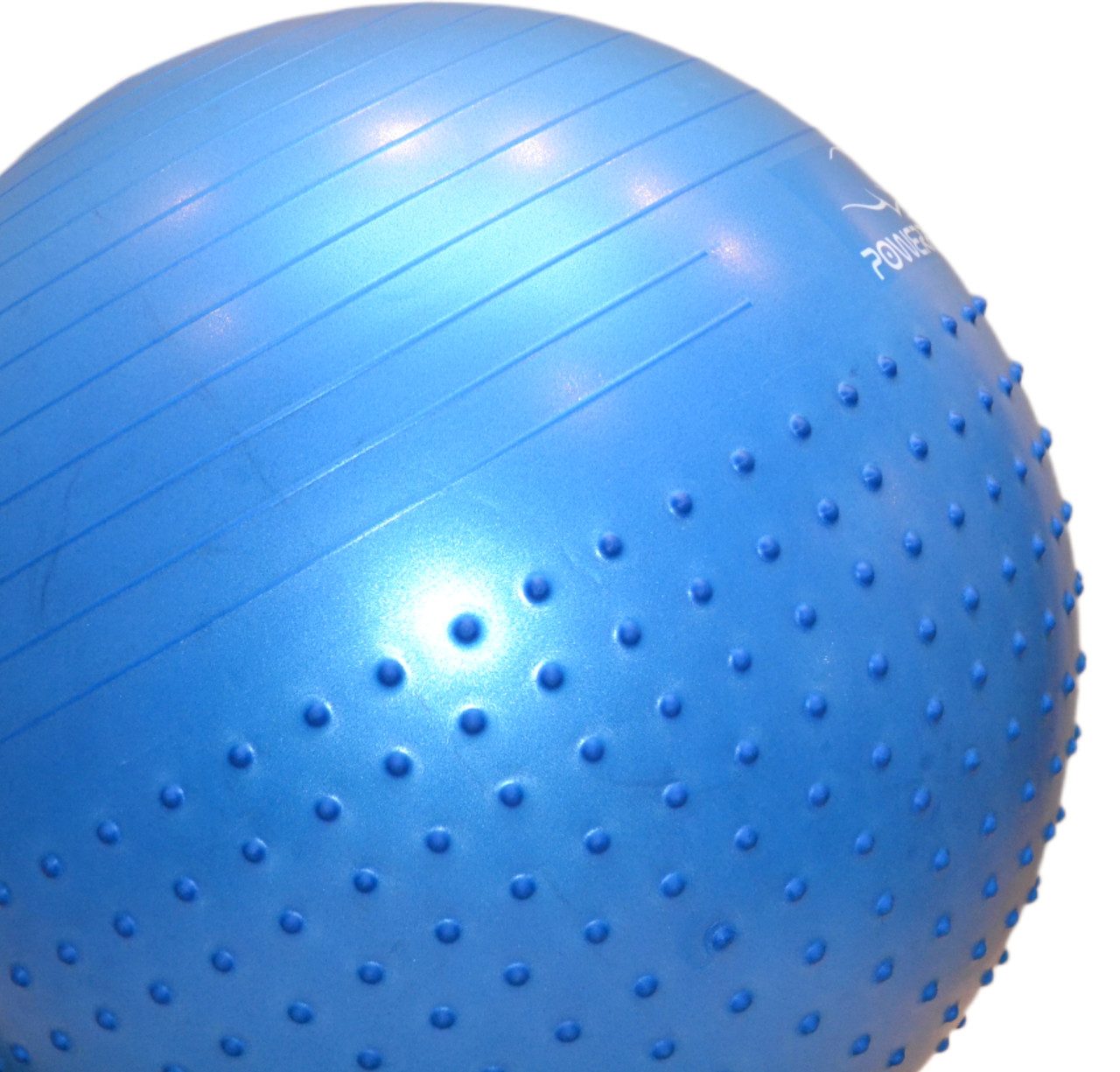 М’яч для фітнесу (фітбол) напівмасажний PowerPlay 4003 Ø65 cm Gymball Синій + помпа