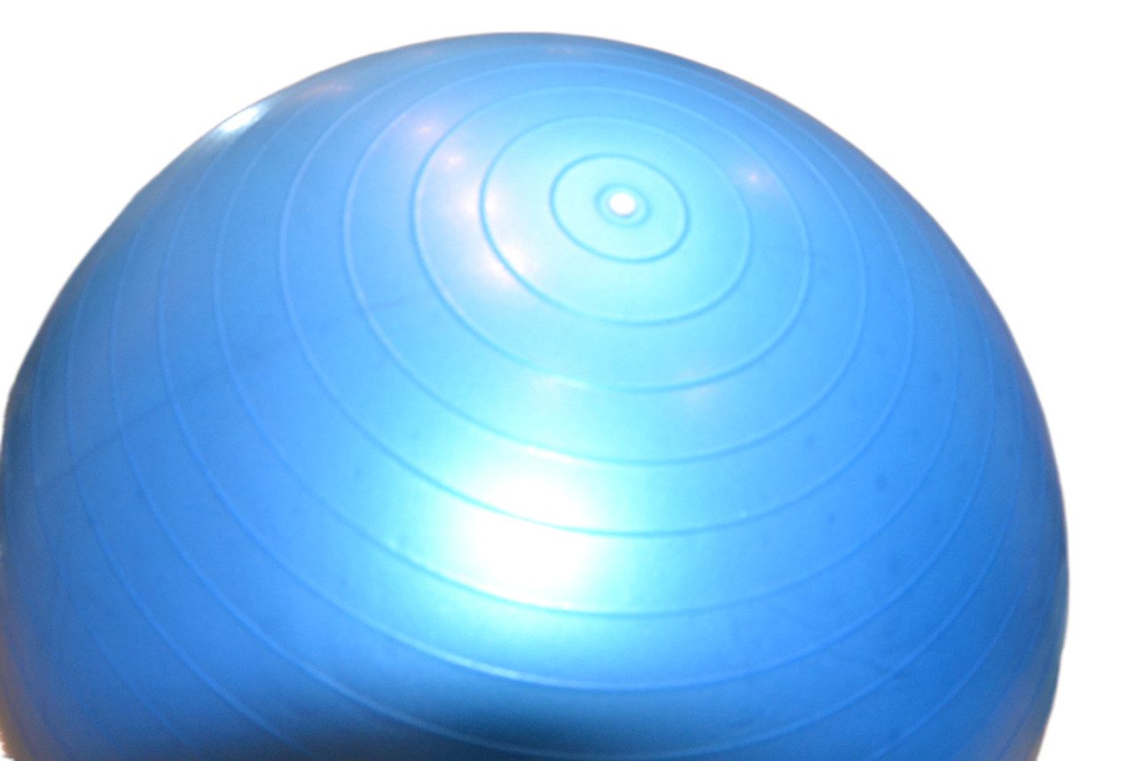 М’яч для фітнесу (фітбол) напівмасажний PowerPlay 4003 Ø65 cm Gymball Синій + помпа