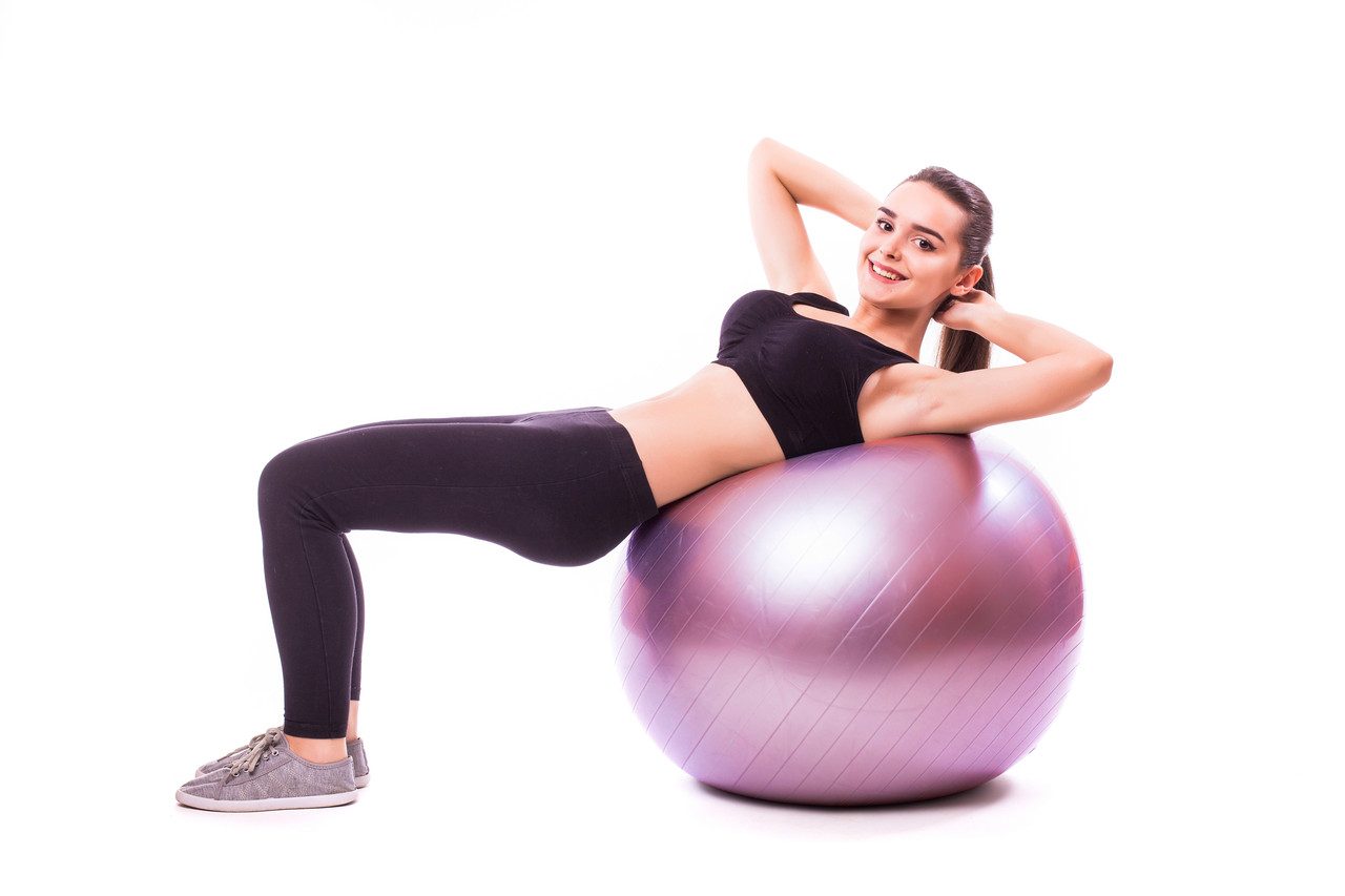 М’яч для фітнесу (фітбол) PowerPlay 4001 Ø65 cm Gymball Ліловий + помпа