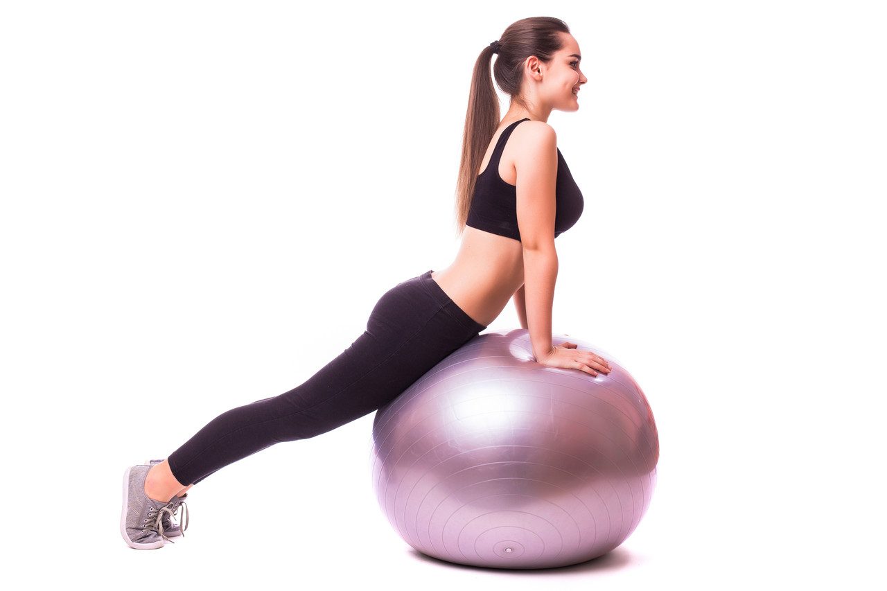 М’яч для фітнесу (фітбол) PowerPlay 4001 Ø65 cm Gymball Ліловий + помпа