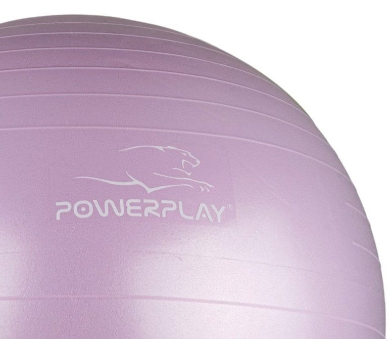М’яч для фітнесу (фітбол) PowerPlay 4001 Ø65 cm Gymball Ліловий + помпа