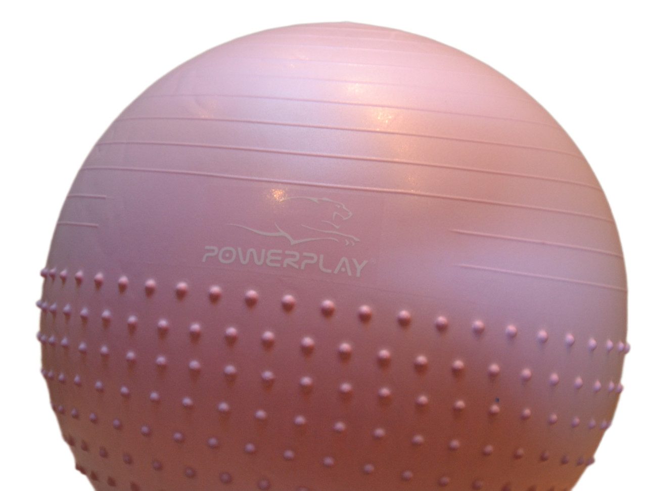 М’яч для фітнесу (фітбол) напівмасажний PowerPlay 4003 Ø65 cm Gymball Ліловий + помпа