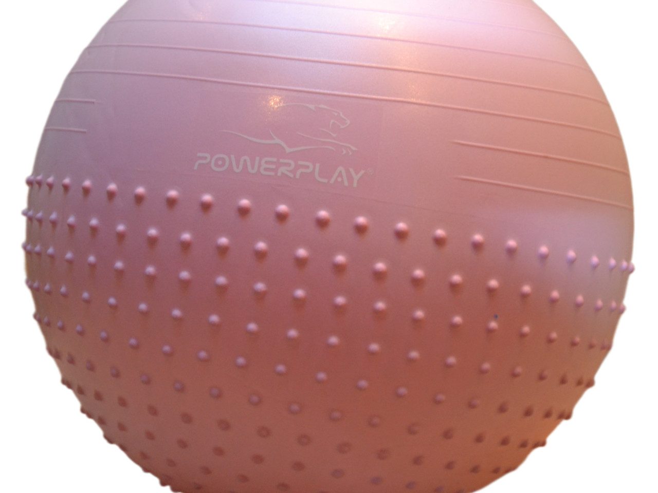 М’яч для фітнесу (фітбол) напівмасажний PowerPlay 4003 Ø65 cm Gymball Ліловий + помпа