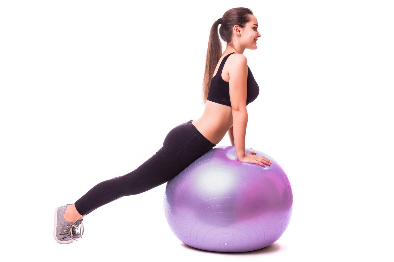 М’яч для фітнесу (фітбол) PowerPlay 4001 Ø75 cm Gymball Фіолетовий + помпа
