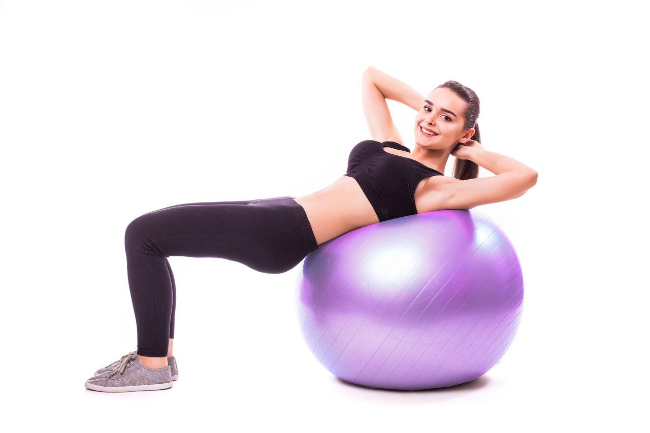 М’яч для фітнесу (фітбол) PowerPlay 4001 Ø75 cm Gymball Фіолетовий + помпа
