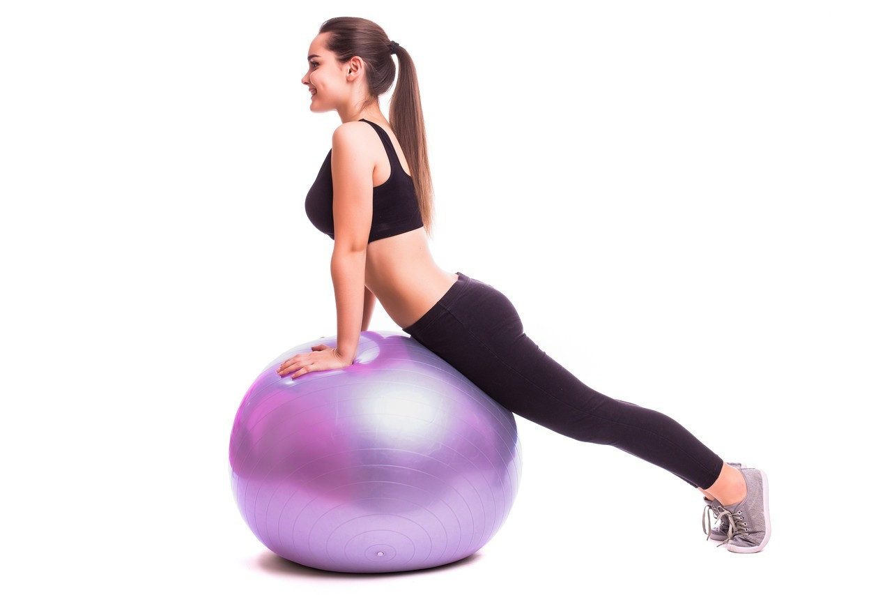 М’яч для фітнесу (фітбол) PowerPlay 4001 Ø75 cm Gymball Фіолетовий + помпа