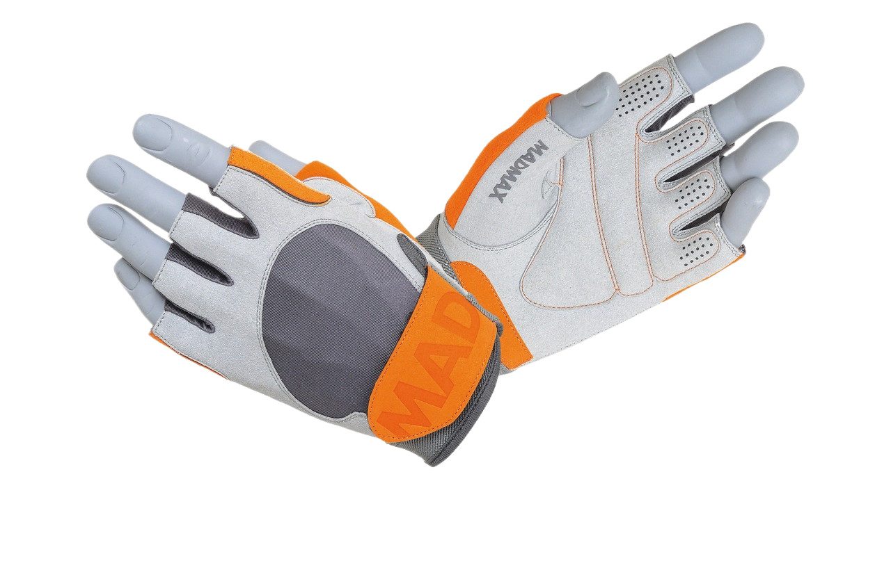 Рукавички для фітнесу MadMax MFG-850 Crazy Grey/Orange XXL