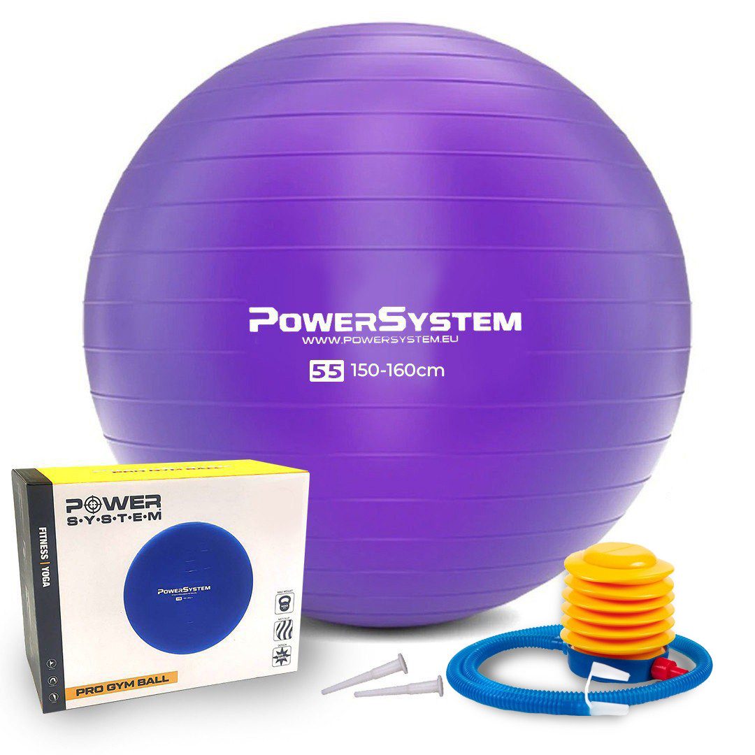 М’яч для фітнесу (фітбол) Power System PS-4011 Ø55 cm PRO Gymball Purple