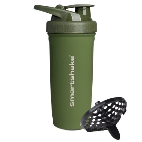 Шейкер спортивний SmartShake металевий Reforce Stainless Steel 30oz/900ml Army Green