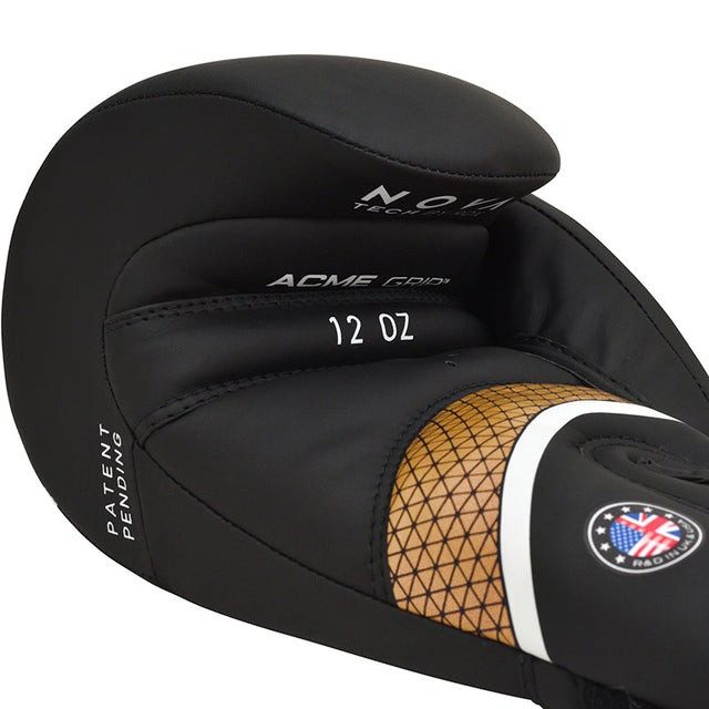 Боксерські рукавиці RDX AURA PLUS T-17 Black Golden 16 унцій (капа в комплекті)
