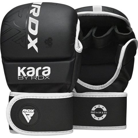 Рукавиці для ММА (Греплінгові рукавички) RDX F6 KARA Matte White Plus L/XL