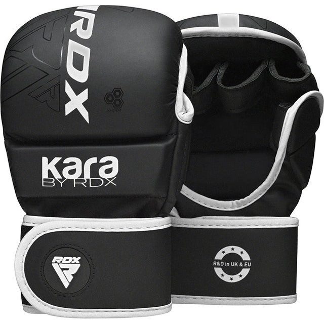Рукавиці для ММА (Греплінгові рукавички) RDX F6 KARA Matte White Plus L/XL