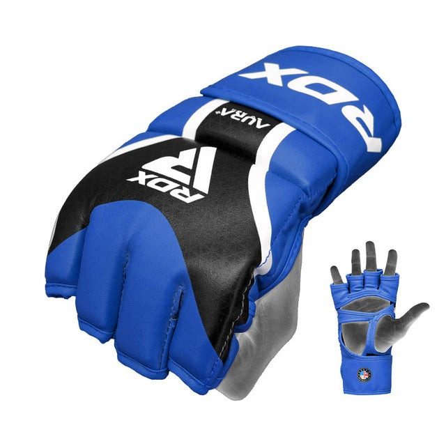 Рукавиці для ММА RDX AURA PLUS T-17 Blue/Black XL