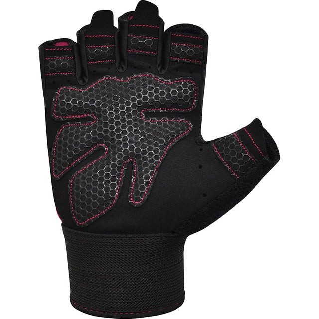 Рукавички для фітнесу RDX W1 Half Pink Plus S