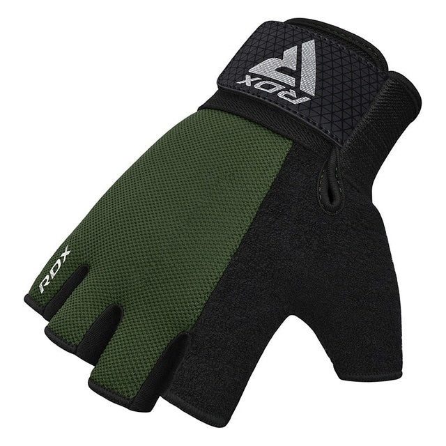 Рукавички для фітнесу RDX W1 Half Army Green Plus L