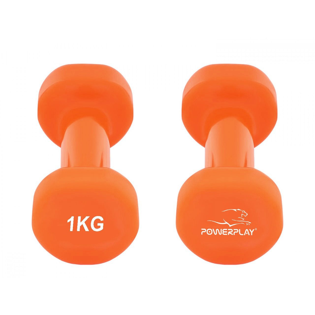 Гантелі вінілові PowerPlay 2 * 1 кг. PP_4103 Помаранчеві (2шт. – пара)