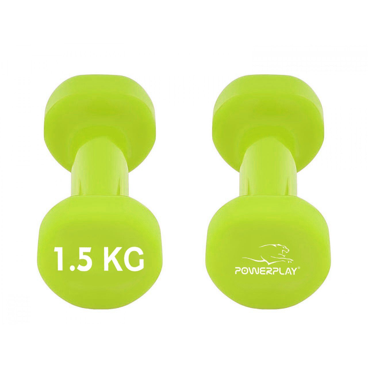 Гантелі вінілові PowerPlay 2 * 1,5 кг. PP_4103 Зелені (2шт. – пара)