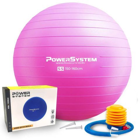 М’яч для фітнесу (фітбол) Power System PS-4018 Ø85 cm PRO Gymball Pink
