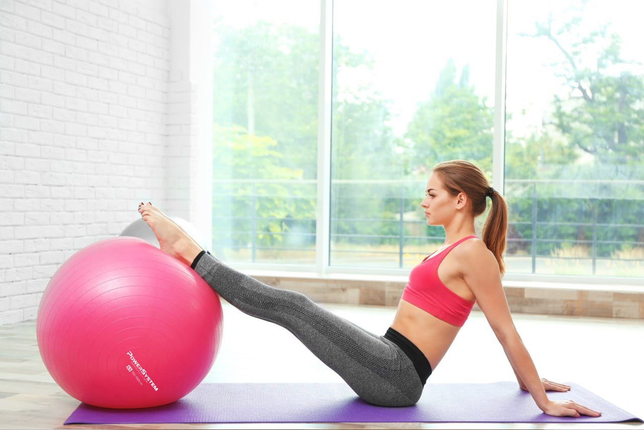 М’яч для фітнесу (фітбол) Power System PS-4018 Ø85 cm PRO Gymball Pink
