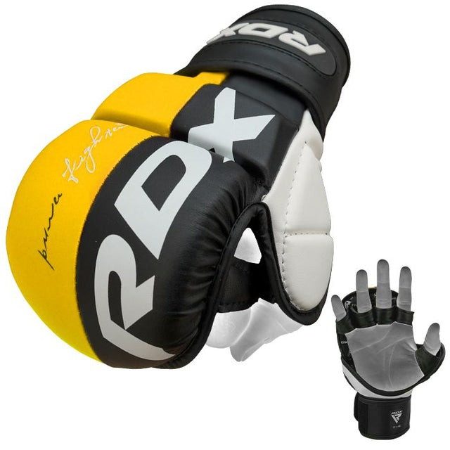 Рукавиці для ММА (Греплінгові рукавички) RDX T6 Plus Rex Yellow XL