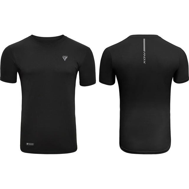 Спортивна футболка RDX T2 з короткими рукавами XL Black
