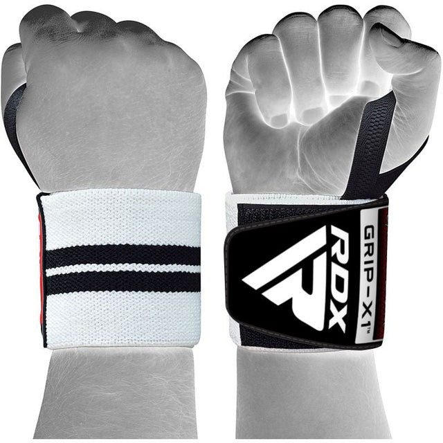 Бинти для зап’ясть (кистьові бинти) RDX W2 Gym Wrist Wraps BLACK/WHITE PLUS