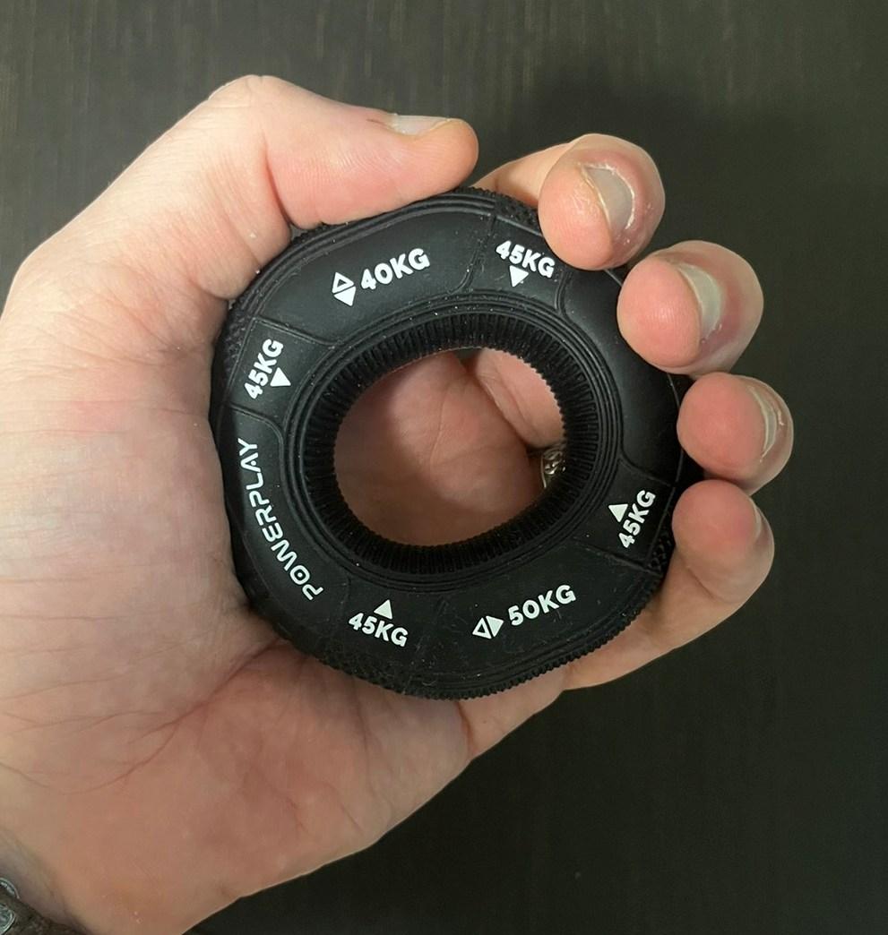 Еспандер кистьовий силіконовий PowerPlay PP-4331 Hand Grip Hard 40-45-50 кг. Чорний