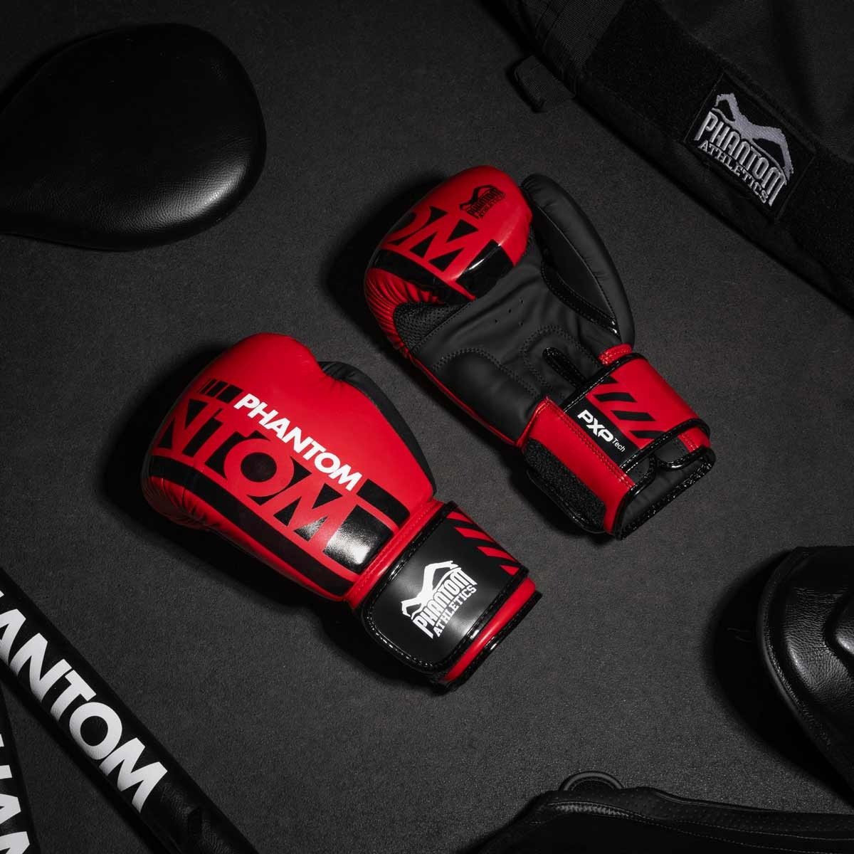 Боксерські рукавиці Phantom APEX Red 14 унцій (Бинти 4м. в подарунок)