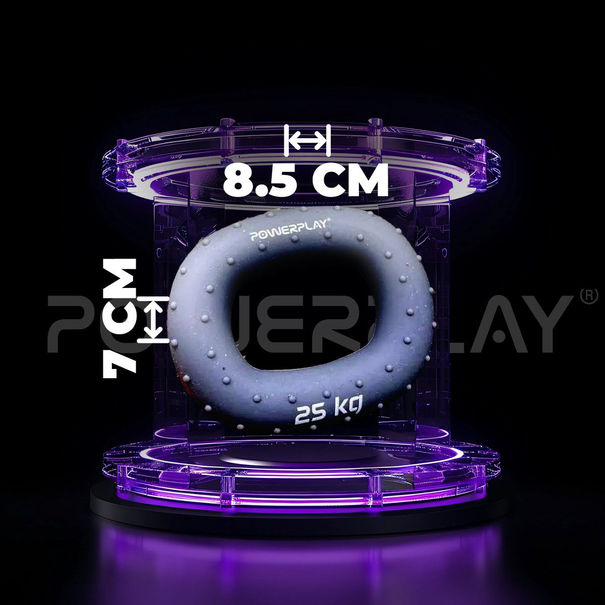 Еспандер кистьовий силіконовий PowerPlay PP-4337 Hand Grip Large 25 кг. Сірий